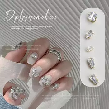 Нежное украшение для ногтей Съемная неправильная форма Изготовление дизайна ногтей C