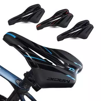 Нежное велосипедное сиденье Bolany из более толстой искусственной кожи, дышащее синий