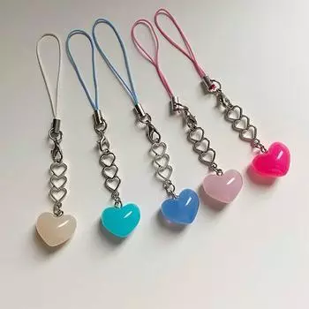 Нежное желейное сердце бисерный кулон брелок ручной работы сумка украшения телефоны Guka Charms украшения розовый