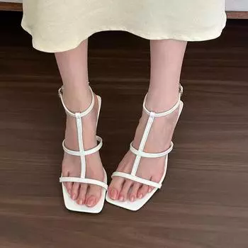 Нежного лета! Розовые босоножки с надписью «одно слово» на высоком каблуке, женские летние новые туфли из лакированной кожи с квадратным носком 35 розовый