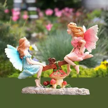 Нежные фигурки цветочных фей из смолы для сада и огорода, украшения из смолы для улицы Fairy
