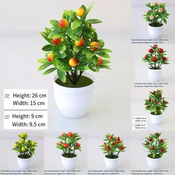 Нежные искусственные растения бонсай высокого качества украшения дома Strawberry