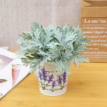 Нежные искусственные растения, не увядающие, реалистичные фотореквизиты зелёный