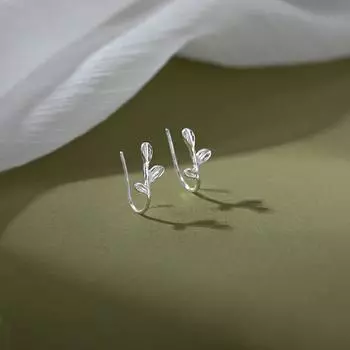 Нежные листья, универсальные серьги для женщин с нишевым дизайном