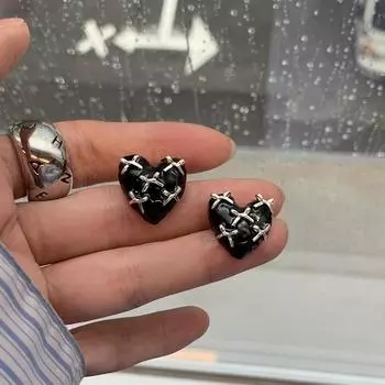 Нежные маленькие ароматные серьги-гвоздики в виде бантика, женские универсальные модные милые и классные серебряные серьги-иглы в виде любви, высококачественные серьги 925 silver needle