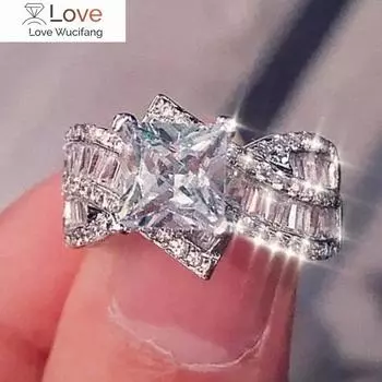 Нежные модные обручальные кольца для женщин, модный дизайн, обручальные кольца, стильные аксессуары, ослепительные ювелирные изделия из циркония 9