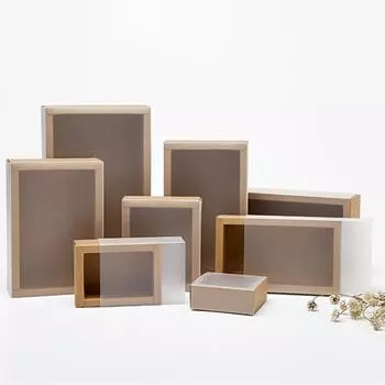 Нежные ПВХ-окна для торта, конфет, свадебного печенья, подарочные коробки, упаковочная коробка, крафт-бумага, праздничные атрибуты Inner 6.5x6.5x3cm чёрный