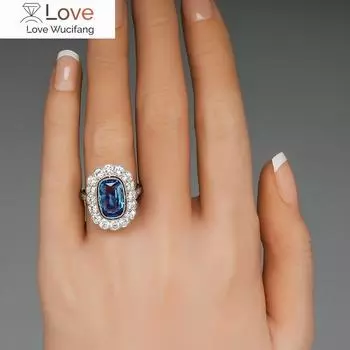 Нежные роскошные женские праздничные аксессуары с ослепительно синими цирконами, великолепный подарок на годовщину для мамы, изысканные ювелирные изделия 10