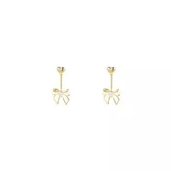 Нежные серьги-бантики Love Новогодние модные серьги Серьги Temperament High-end