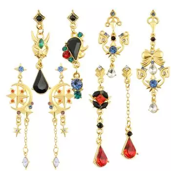 Нежные серьги Genshin Impact, серьги-гвоздики для косплея Zhongli Mona Xiao Barbatos Ayaka Kazuha Tartaglia Barbara Hutao 2 PCS как