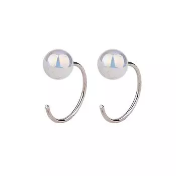 Нежные серьги с жемчугом «Девушка мечты» Xiaohongshu, горячая распродажа, красочные серьги-гвоздики «Аврора Русалка Цзи» copper (white gold)