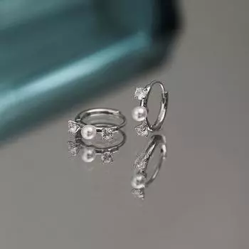 Нежные серьги с жемчугом для женщин, модные легкие роскошные ретро-серьги во французском стиле, изысканные универсальные модные серьги-вкладыши