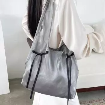 Нежные сумки на плечо с бантом для женщин, летние дорожные пляжные сумки для моря, простые женские сумки-тоут, корейские женские модные сумки