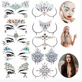 Нежные татуировки со стразами, сияющие без остатков, элегантные C