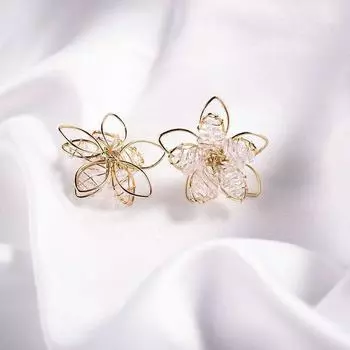 Нежные темпераментные металлические полые серьги-цветы для женщин ювелирные изделия аксессуары для вечеринок