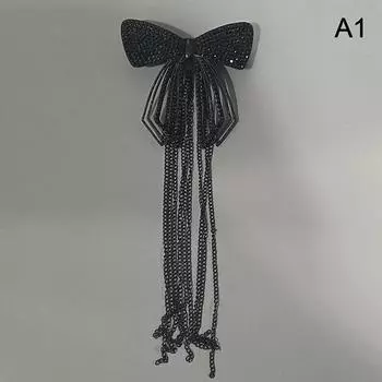 Нежные заколки для волос с кисточками и бантом для женщин, блестящая заколка для волос