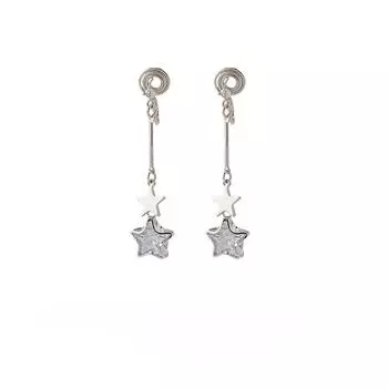 Нежные зажимы для ушей в виде москитной катушки со звездами и стразами без отверстий для ушей