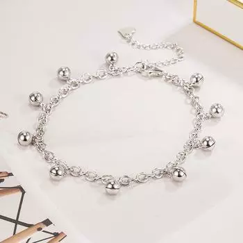 Нежные женские браслеты на щиколотке из серебра 925 пробы в стиле бохо, регулируемый ювелирный подарок