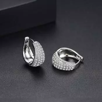 Нежные золотые украшения с кубическим цирконием CMM, маленькие круглые серьги-кольца золотой