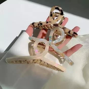 Нежный цветной зажим для волос большой желейный крест акула клипсы в Корее Morandi цветная заколка пластина для волос банный зажим синий