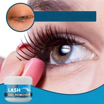 Нежный и быстрый крем для снятия туши/привитых накладных ресниц 30g