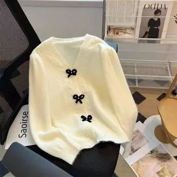 Нежный и милый японский вязаный свитер, пуловер, пальто, женский осенне-зимний мягкий клейкий свободный универсальный пуловер, топ One Size розовый