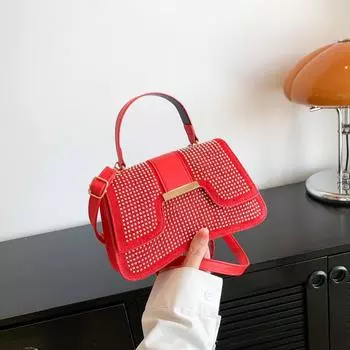 Нежный и модный темпераментный плетеный фактурный ридикюль 2 женские 023 летняя новая сумка через плечо в иностранном стиле маленькая квадратная сумка белый