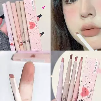 Нежный и мягкий матовый карандаш для губ подчеркивает форму губ, стойкий и невыцветающий карандаш телесного розового цвета.