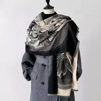 Нежный классический цветной шарф, теплая женская шейная повязка, большая шаль и ощущение роскоши снаружи 185cm красный