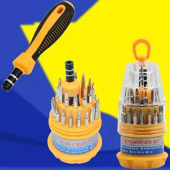 Нежный набор прецизионных отверток 31 в 1 с ручкой, комплект для ремонта мобильного телефона, инструмент