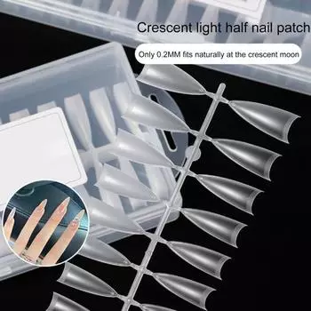 Нежный накладной ноготь без резьбы, шлифовки, легкого удаления, украшения A