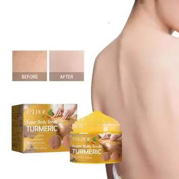 Нежный, но эффективный скраб для тела с куркумой от прыщей и гладкой кожи