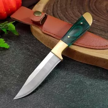 Нежный нож для стейка, ручная ручка, нож для резьбы из нержавеющей стали, бытовые кованые кухонные аксессуары ручной работы коричневый