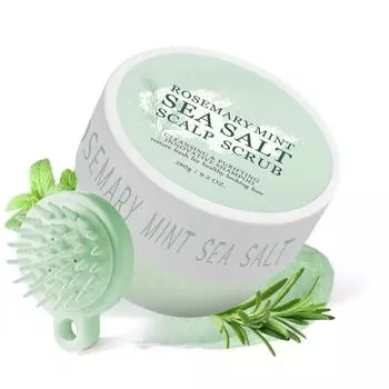 Нежный отшелушивающий скраб для очищения кожи головы и ухода за корнями волос с морем и мятой для освежающего питания One Size