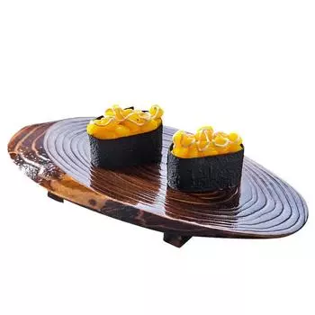 Нежный поднос для суши, тарелка для суши, блюдо для сашими для домашнего ресторана, деревянная лодка для суши, бамбуковый инструмент, блюдо для японской кухни