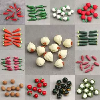 Нежный яркий цвет, декоративные красочные мини-овощи, модель кукольного домика, аксессуары, подарок на день рождения C