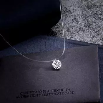 Нежный романтический прозрачный невидимый кулон-чокер с рыбной линией, ожерелье, женские элегантные ювелирные изделия, подарки