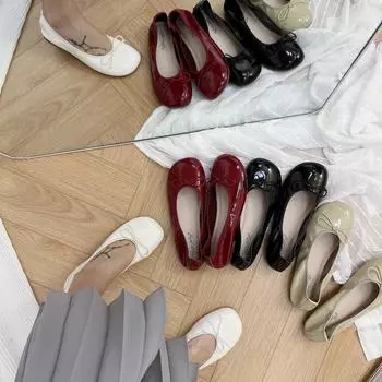 Нежный ветер Мягкая подошва Шапочки Туфли женские Бантик Маленькие кожаные туфли Весна и лето Туфли Мэри Джейн Бабушкины туфли 35 бежевый