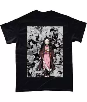 Nezuko Demon Slayer Манга полоса аниме футболка футболка унисекс