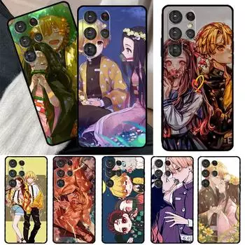 Nezuko и Zenitsu Demon Slayer для Samsung Galaxy S22 Ultra S21 S20 FE S8 S9 S10 Note 10 Plus Note 20 Ultra чехол для телефона Galaxy S10 5G