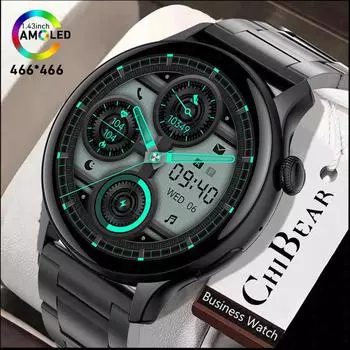 Nfc Bluetooth Call Smart Watch Men Ip68 Водонепроницаемый экран Always Show Voice Assistant 1.43 Amoled экран Smartwatch Women