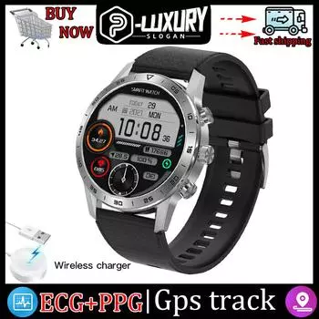 Nfc Ecg Voice Assistant Smartwatch 454*454 Hd Gps Trajectory Sport Ip68 Водонепроницаемый для Android Ultimate Smart Watch Men