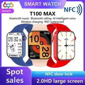 Умные часы с NFC для мужчин и женщин, с Bluetooth-звонками, музыкой, беспроводной зарядкой, водонепроницаемые, фитнес-трекер, смарт-часы Xiaomi для iOS и Android