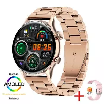 Nfc умные часы женские Amoled 390*390 HD экран всегда на дисплее Bluetooth вызов умные часы Ip68 водонепроницаемые спортивные часы China