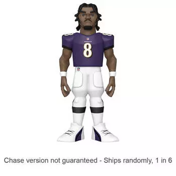 НФЛ: Виниловые 12-дюймовые виниловые пластинки Gold Chase Ravens Lamar Jackson поставляются 1 из 6