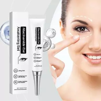 Ниацинамид Гель для пробуждения кожи вокруг глаз Уменьшает морщины Подтягивает Увлажняет Повышает эластичность Восстанавливающий гель для глаз От темных кругов Отечности One Size