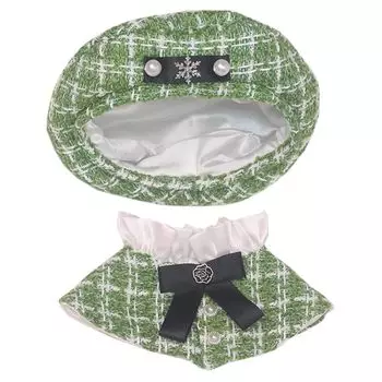 nianniyhouse 10см 15см 20см Мягкая одежда Пончо Шляпа Шаль Комплект Хлопок Кукла Одевание Кукла Одевание (Зеленый, 10см) зелёный