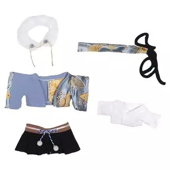 nianniyhouse 10см 20см Мягкая одежда Кимоно Комплект цветных блоков Юката Хлопок Кукольный наряд Наряд-наряд (Синий-20см)