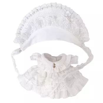 nianniyhouse 15 см мягкая игрушка одежда платье в придворном стиле чистое белое платье принцессы хлопковая кукольная одежда наряд