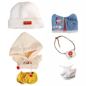 nianniyhouse 15 см плюшевая одежда эластичная шапка парка шорты жилет рюкзак обувь хлопковые аксессуары для кукол наряд (15см)